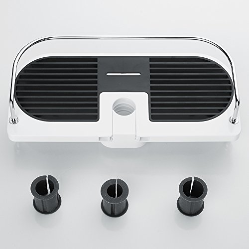 Duschstangen Ablage für Shampoo, Conditioner, Seife, ohne zu Bohren,weiß - 6