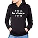 Produktbild JUNIWORDS Damen Hoody - "My mom says I'm a Unicorn. So fuck you." - große Auswahl an Motiven - Größe: L - Farbe: Schwarz