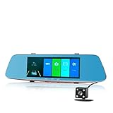 GJLR Auto-Aufnahme-Recorder 1080P HD Dual-Aufnahme Rückfahrkamera 7-Zoll-Touchscreen umzukehren