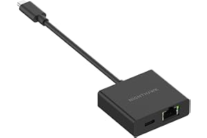 NETGEAR Nighthawk USB-C till Ethernet-adapter med 60 W genomgående laddning (USB2ETH) – Snabb trådbunden Gigabit Ethernet – U