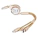 Produktbild Wengsi Einziehbares Multi-Kabel, 3-in-1-Meter 1 Einziehbares USB-Ladekabel Schnelles Ladekabel, Typ C/Lightning/Micro-USB-Kabel für iPhone 7 7Plus 6sPlus 6 6Plus, Samsung Galaxy, LG, Huawei