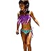 Produktbild Mädchen Bikini Yesmile Kinder Baby Quaste Bikini Set Mädchen 2 Stück Halter Neck Mode Bademode Badeanzug Kinder mit Bow Bandage Lila Sexy Sommer Monikini (120, Lila)