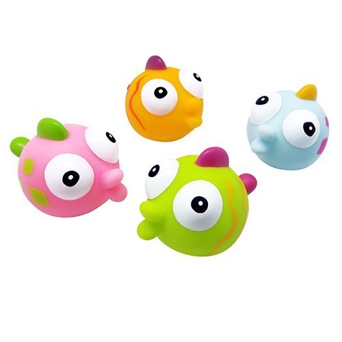 Escabbo 4 Tropical Fishes Bath Squirters Toys