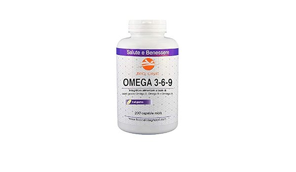 OMEGA 3-6-9 - Integratore di Omega 3, Omega 6 e Omega 9 (da olio di pesce,  olio di semi di lino e olio di enotera). (200 softgel) : Amazon.it: Salute e  cura della persona
