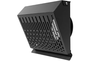 Vent Systems 125 mm frånluft, ventilationsgaller med gummitätning – grafit svart rör, avdrag med lock för utomhusbruk – kanal