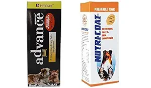 Pawsitively Pet Care Nutricoat And Skin Conditioner For Dogs And Cats - 400 Gm With Nutri-Coat Advance Conentrated Fatty Acids Supplement - 400 Gm