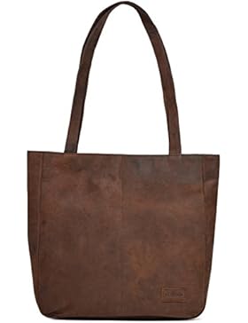 LEABAGS Darlington Shopper aus echtem Büffel-Leder im Vintage Look - Muskat