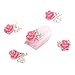 10x Alloy 3D Nail Art Rose Bow Tie Rhinestones Glitters Acrylic DIY Decoration