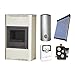 Produktbild Aquaflam KS2572 Basic 25kW Creme wasserführender Kaminofen + Pufferspeicher 1000 Liter 2 SWT + Solar-Set 5 (18 m²)