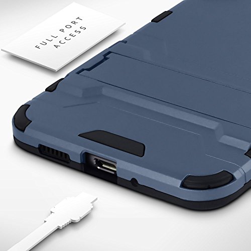 Huawei P10 lite Case  GOGME  Tough Armor Series  Robusta Armadura H  brida TPU   PC  Anti-Scratch Panel trasero   Parachoques TPU a prueba de choques   Soporte plegable  Slim cubierta delgada para Huawei P10 lite 
