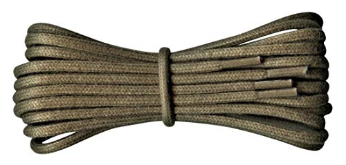 Fabmania 2 mm ronda caqui algodón encerado Cordones-75 cm de longitud-cordones finos para zapatos de vestir y botas.