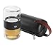 Produktbild Teeflasche mit Sieb, doppelwandig Teebereiter, Teekanne & Tasse Set, aus Glas mit Edelstahl Sieb, Tragetasche für Reise Picknicks Camping Unterwegs Geschenkidee, schwarz