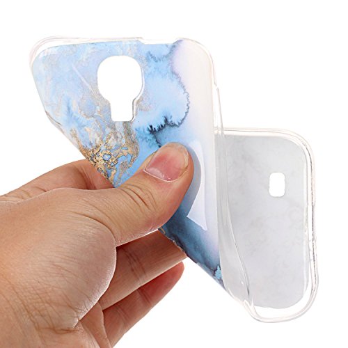 Cozy Hut Für Samsung Galaxy S4 Handyhülle mit Marmor / Marble Design(blau / weiß) | Handytasche | | Schale | | Hülle | | Case | Handy-etui | TPU-Bumper | Soft Case | Schutzhülle Cover für den optimalen Schutz ihres Samsung Galaxy S4 (5 Zoll) – Marmor-blauer Marmor - 5