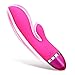 ImSky G-Punkt Vibrator Medizinische Silikon Vagina und Clitoris Stimulation Massagestab Erotik Vibratoren 12 Muster doppelt Motors 100% Wasserdichte SexSpielzeug  für Frauen oder Paare (Rosa)