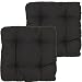 Produktbild proheim Stuhlkissen Bari 40 x 40 cm Sitzkissen Sparsets bequeme Gartenkissen stark gepolstere und weiche Stuhlauflage, Farbe:Schwarz, Menge:2er Set