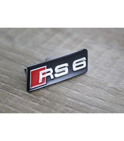 Original Audi RS6 Logo Schriftzug Schwarz Emblem Aufkleber Hinten Heckklappe