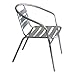 Produktbild Wohaga® Gartenstuhl Bistrostuhl Stapelstuhl Alustuhl, stapelbar, Aluminium, Silber, Sitzmöbel