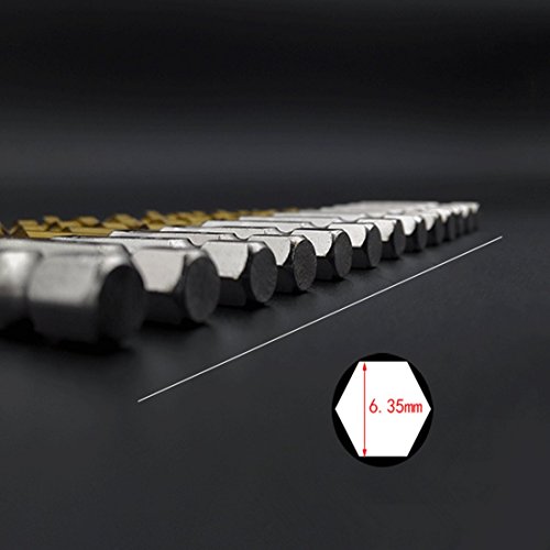 Mohoo 15 Pieces Set High Speed Steel Bohrer drill bit 3mm/4mm/5mm für Holz, Kunststoff und Aluminium Kupfer Stahl - 4