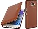 Produktbild StilGut Book Type Case, Hülle aus Leder für Samsung Galaxy A5 (2016), Cognac -mit Clip
