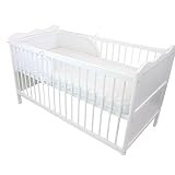Baby Nestchen Babybett 70×140 Kopfumrandung Nest Kopfschutz Bettnestchen Unifarben Motive - 3