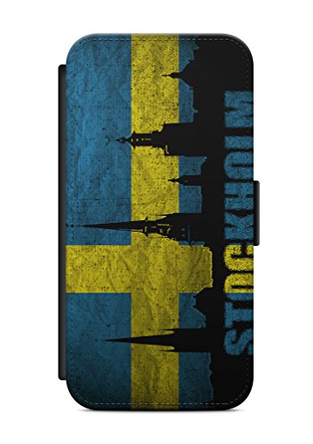 iPhone 5 5s Schweden Stockholm V1 Flip Tasche Hülle Case Cover Schutz Handy