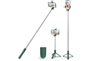 XIHAMA Kijek do selfie ze stojakiem na statyw, przenośny statyw do telefonu i bezprzewodowy pilot zdalnego sterowania, uchwyt na telefon komórkowy kompatybilny z iPhone, Samsung, Xiaomi i smartfonami