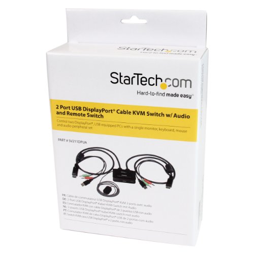 StarTech 2 Port USB DisplayPort KVM Switch mit Audio und Fernschalter – Desktop Umschalter USB Powered – 1920×1200 - 7