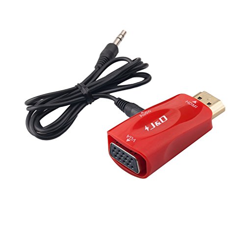 HDMI auf VGA, J&D Goldbeschichteter HDMI auf VGA Konverter inkl. Audio