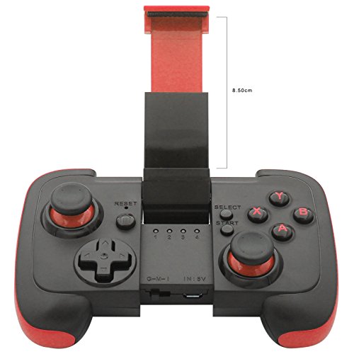Android Controller UltradÃ¼nn Bluetooth Gamepad mit Halterung fÃ¼r Android / Tablet / TV-Box / VR-GerÃ¤te / Emulatoren - Schwarz Rot