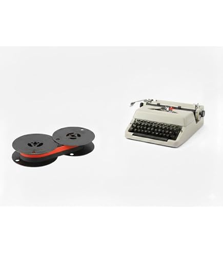 Farbbandfabrik - Nastro di inchiostro compatibile con Casio DR 320 ER come doppia bobina, colore: nero/rosso