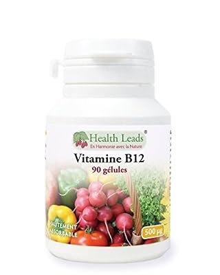 'Health Leads ...Working With Nature' Vitamine B12 500µg 90 gélules