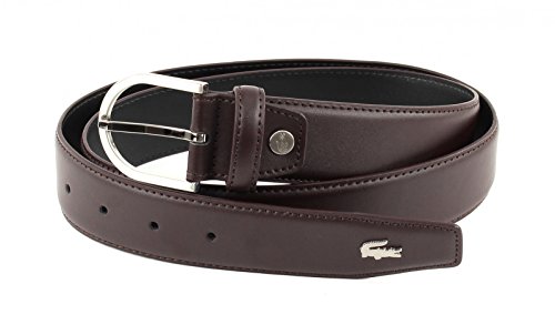 Preisvergleich Produktbild LACOSTE Curved Stitched Edges Belt W85 Brown