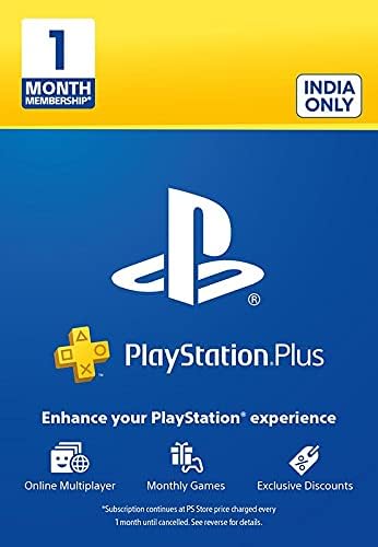 PlayStation Plus: 1 Month Membership Card (Email Delivery in 1 hour- Digital Voucher Code)