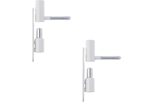 Gedotec - Cerniere di ristrutturazione per porte in acciaio massiccio, bianche, P50, 2 pezzi, per forare finestre e porte, cerniere per porta in legno e plastica con cuscinetti a sfera
