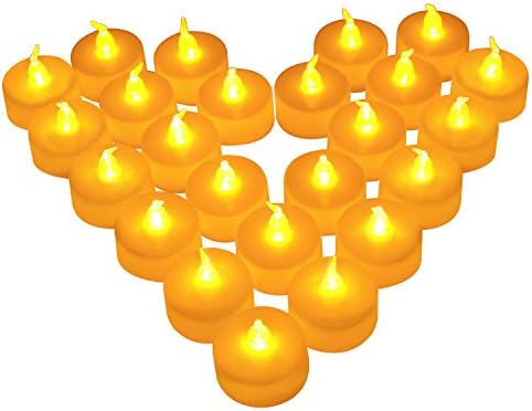 LED Candles,24 PCS LED Flameless Tealight Candles for Xmas Christmas,Thanksgiving,Party,Wedding,Festival Celebration &amp; Decoration,Battery Included