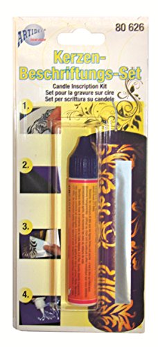 CREARTEC Kerzen – Beschriftungs – Set Gold / Silber - 2