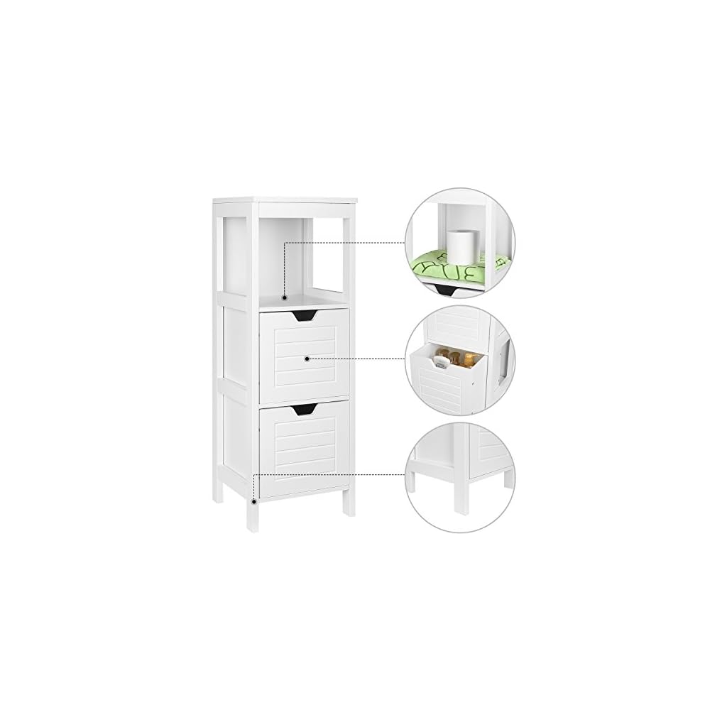 Homfa Badschrank Badkommode Badezimmerschrank Badregal Kommode