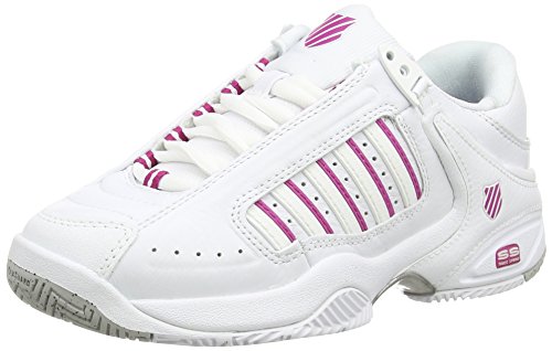 K-Swiss Performance Defier Rs, Women's Tennis Shoes, White (White/Veryberry 127), 6.5 UK (40 EU)