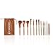 Ucanbe Brand New 12 pcs Essential Naked Makeup Brushes Kit with Fabric Cloth Sack
