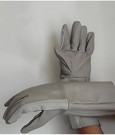 Gauntlet Gloves Gardening Pruning Animal Handling Gloves Thickened Double Layer Scratch Bite Freezing Resistant Anti Burn ( Color : A )