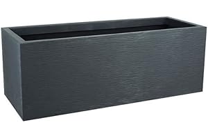 EDA PLASTIQUES EDA PLASTIQUE Jardiniere Graphit Up - 57 L - 79,5 x 29,5 x 29,5 cm - Gris Anthracite