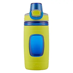 Bubba Flo Kids Water Bottle, 16 oz, Neon Pear with Azure