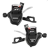2/3 x 10v Shimano Manetas de Cambio Deore XT SL-M780PA Negro 2018 Set Maneta de Cambio