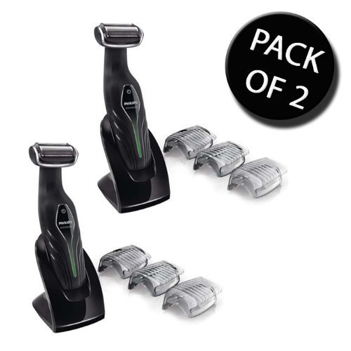 2x Philips BG2036/32 Mens Rechargeable Bodygroom Plus with 3 Attachments
