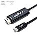 Produktbild USB-C To HDMI Kable,CableDeconn 1.8M USB 3.1 Typ C zu HDMI Adapter Kable (Thunderbolt 3 Port Kompatibel) Ultra HD 3840x2160 (4k) / Full HD 1080p für Apple MacBook/Google Chromebook Pixel