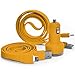 Produktbild (Yellow) LG G Flex2 In Car Dual Port 2.1 Amp Kugel USB-Ladegerät + 2x Micro USB Data Sync Cable ONX3®