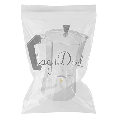 MagiDeal Moka Express Kanne Espressokocher – Silber, 3 Tassen - 2