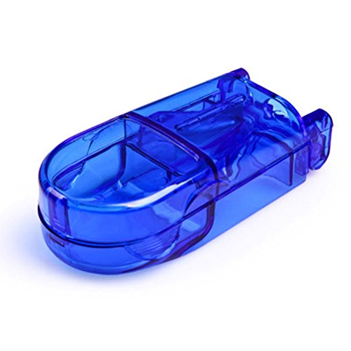 Preisvergleich Produktbild bestomz Tablettenteiler die Pille Medizin Box Fach Speicher (blau)-Splitter
