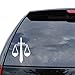 Produktbild DiamondCutStickerz Scale of Justice Law Attorney Lawyer Decal Sticker Car Truck Motorcycle Window Ipad Laptop Wall Decor - Size (15 inch / 38 cm Tall) - Color (Matte White)