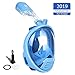 Produktbild VILISUN Vollmaske Schnorchelmaske Tauchmaske Vollgesichtsmaske mit 180° Sichtfeld, Dichtung aus Silikon Anti-Fog und Anti-Leck Technologie für Alle Erwachsene und Kinder (Blau für Kinder, XS)